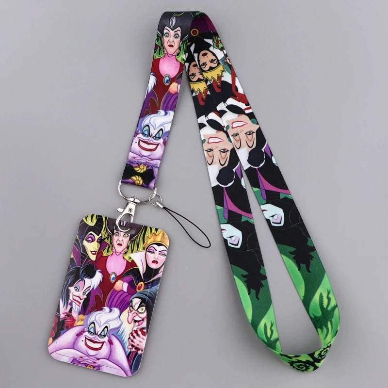 Lanyard Badge Holder - Cartoon Villains Card Holder Evil Queen