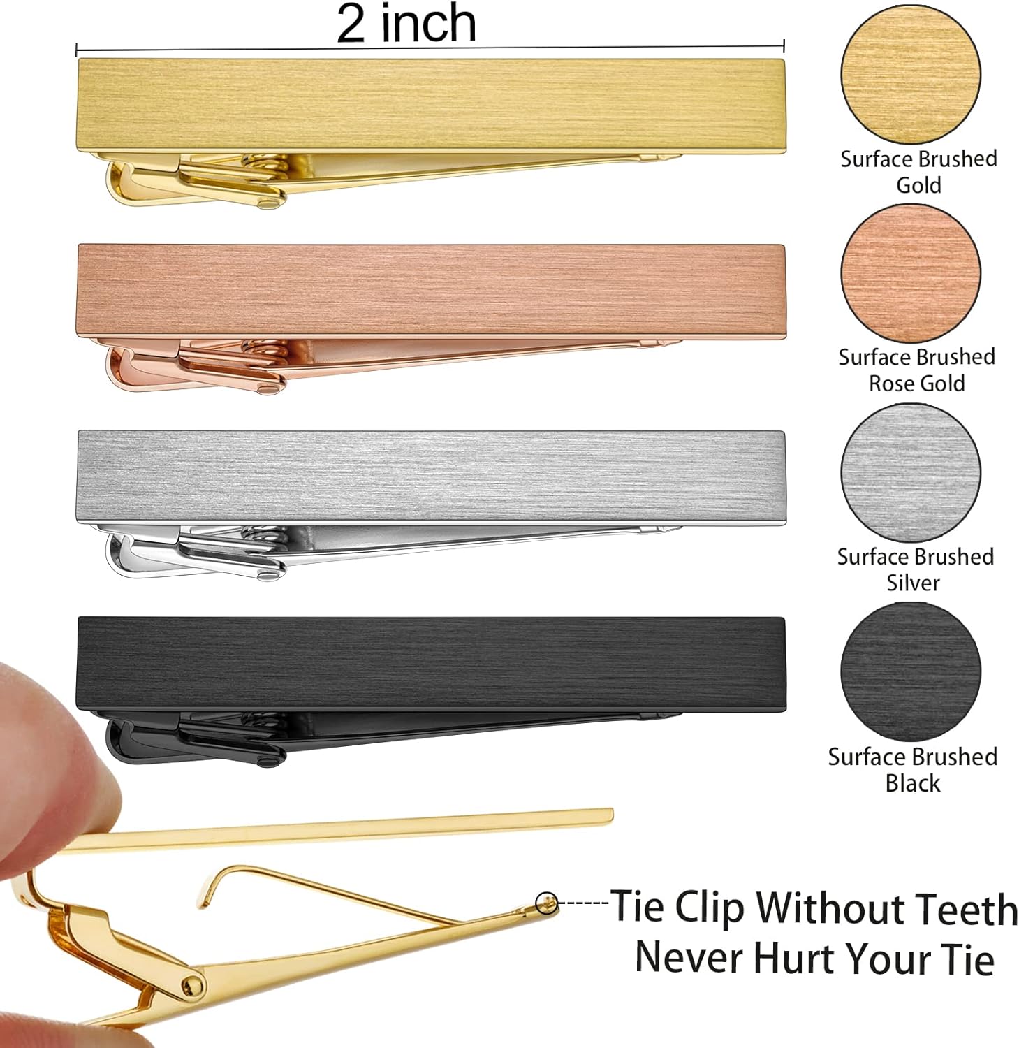 2 Inch Tie Clip for Men, 1/3/4 - Tie Bar Set Gift recension och pris