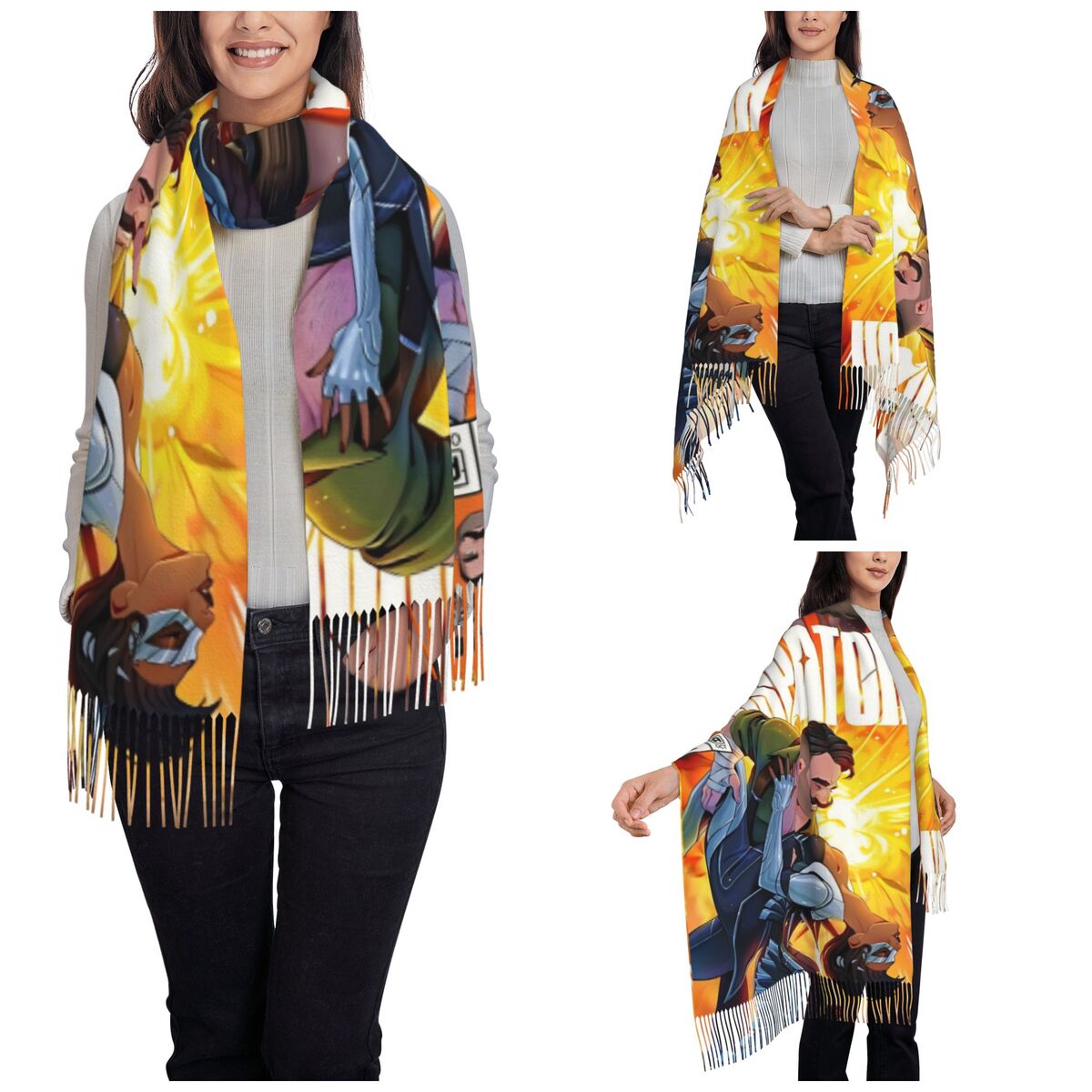 Women's Tassel Scarf Dispatch  - Pashmina Wrap Large recension och pris