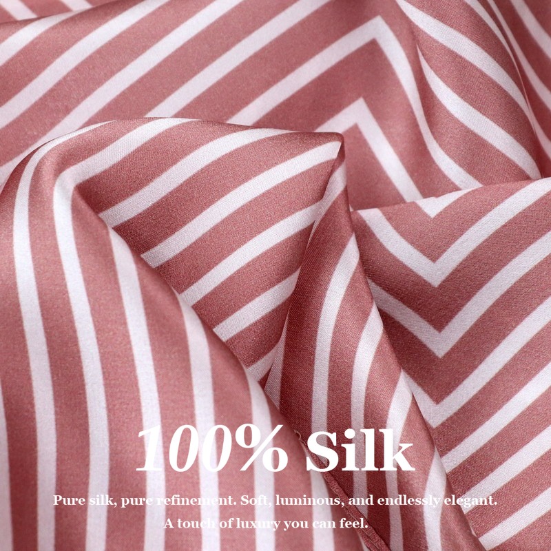 100% Pure Silk Scarf Women Hij - Silk Tie Striped recension och pris