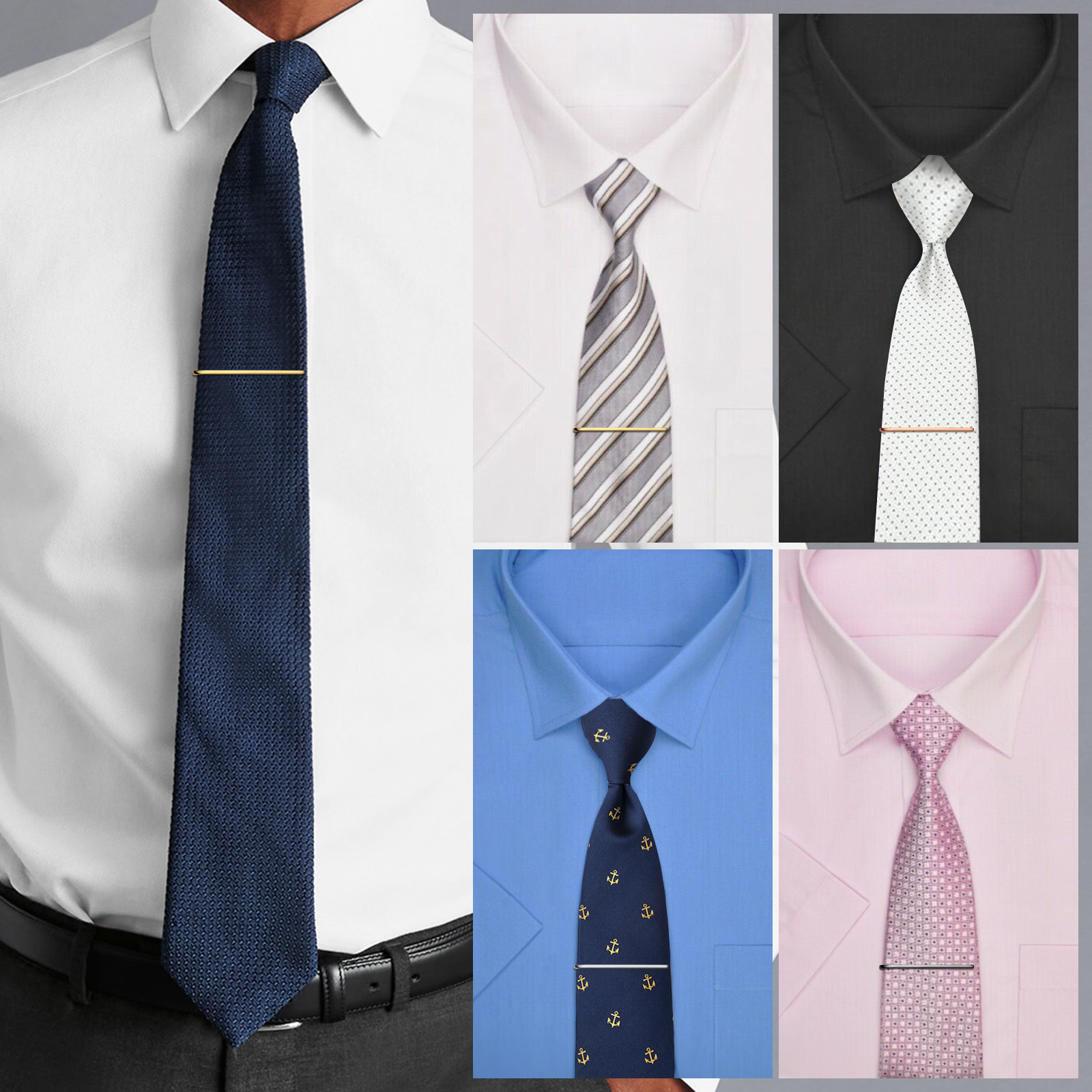 HAWSON Tie Clips for Men 4Pcs  - Tie Bar Set Gift recension och pris