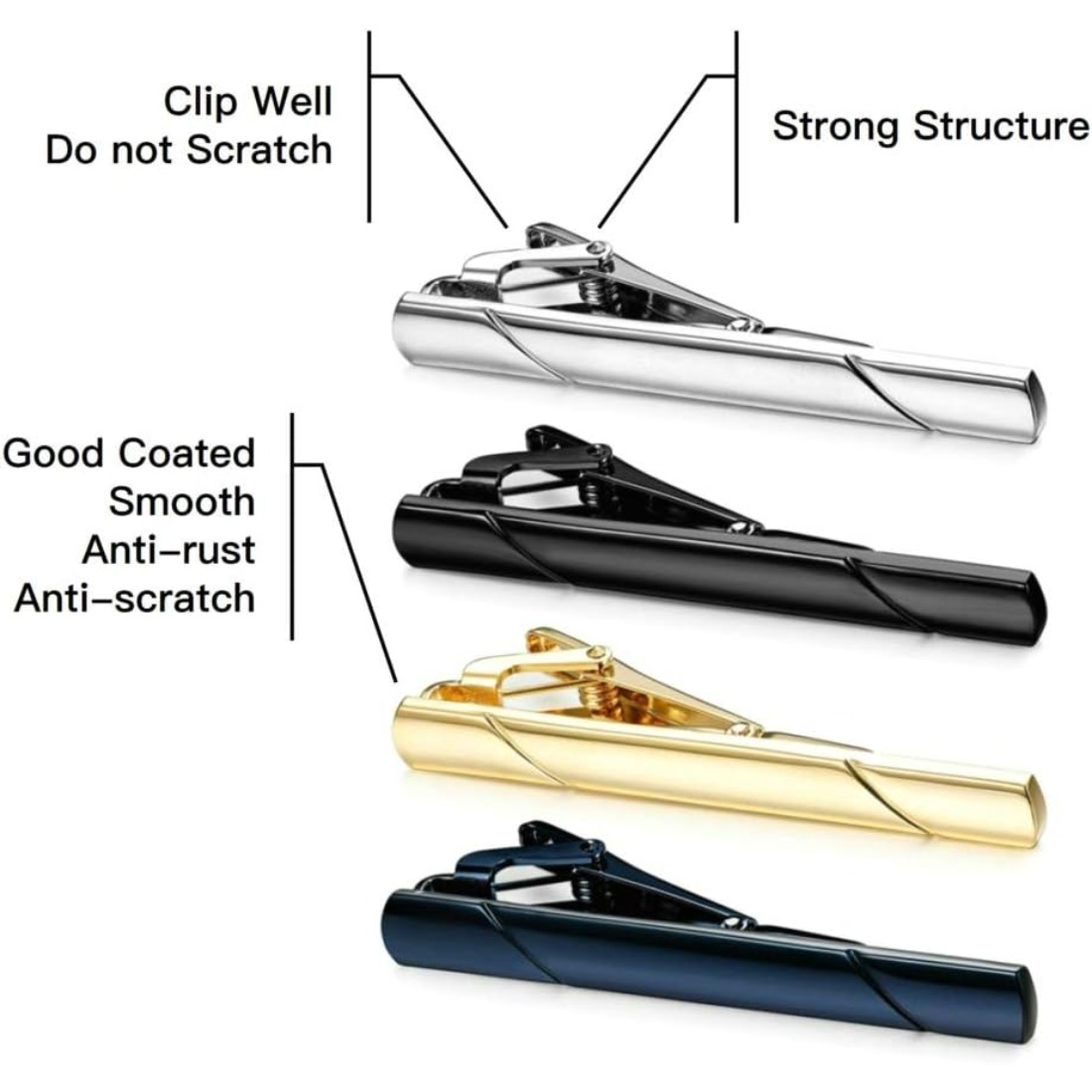 This men's polished metal tie  - Tie Bar Set Gift recension och pris