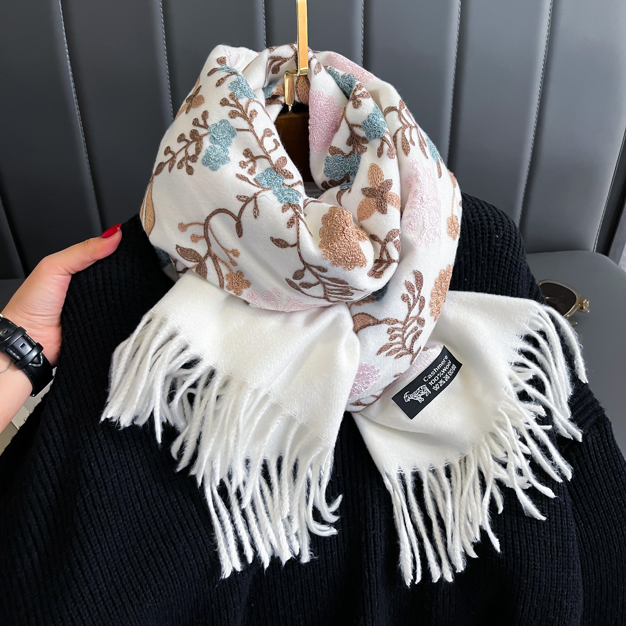 New Winter Warm Cashmere Scarf - Woven Scarf Blanket recension och pris