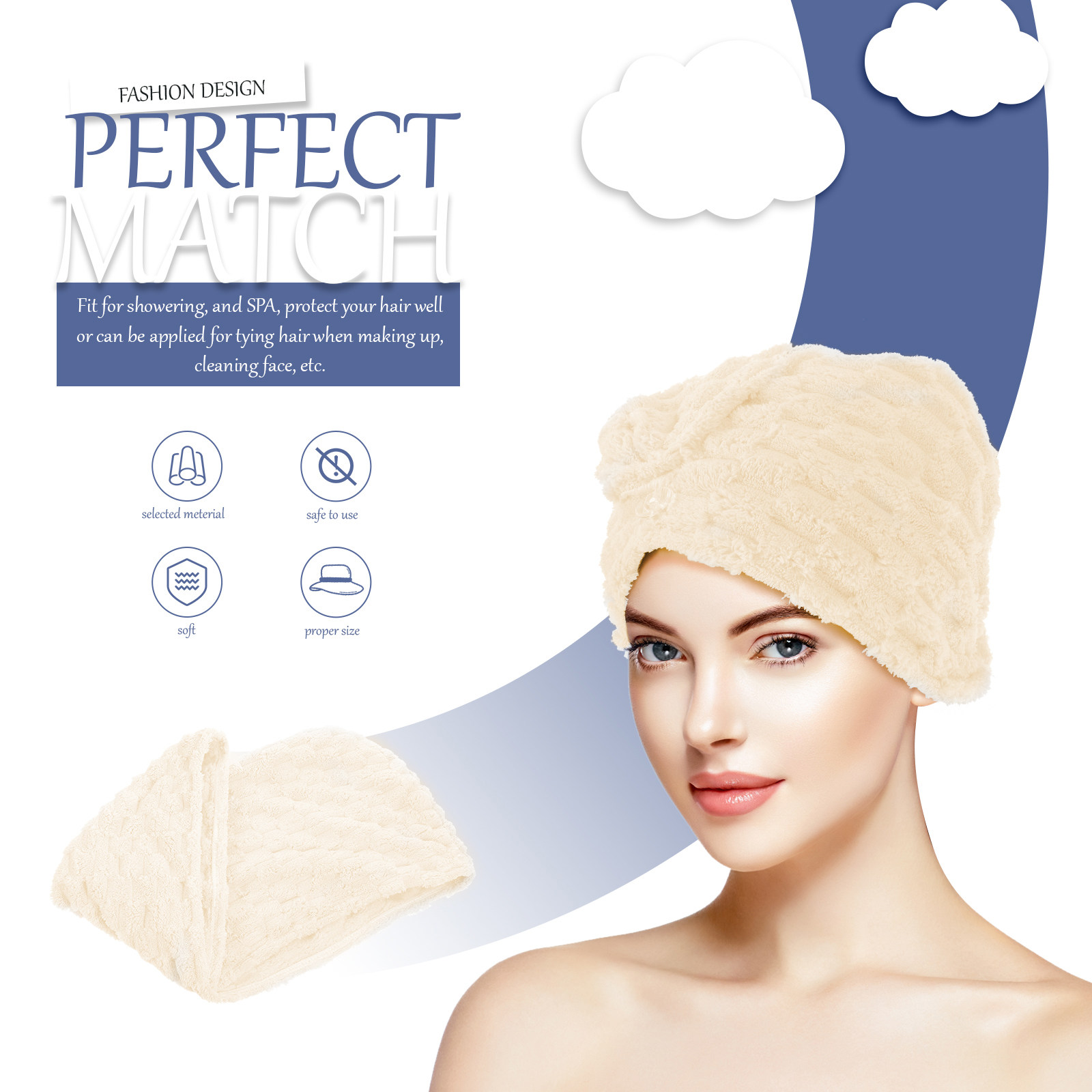 Extra Thick Hair Towel Wrap fo - Head Wrap Turban recension och pris