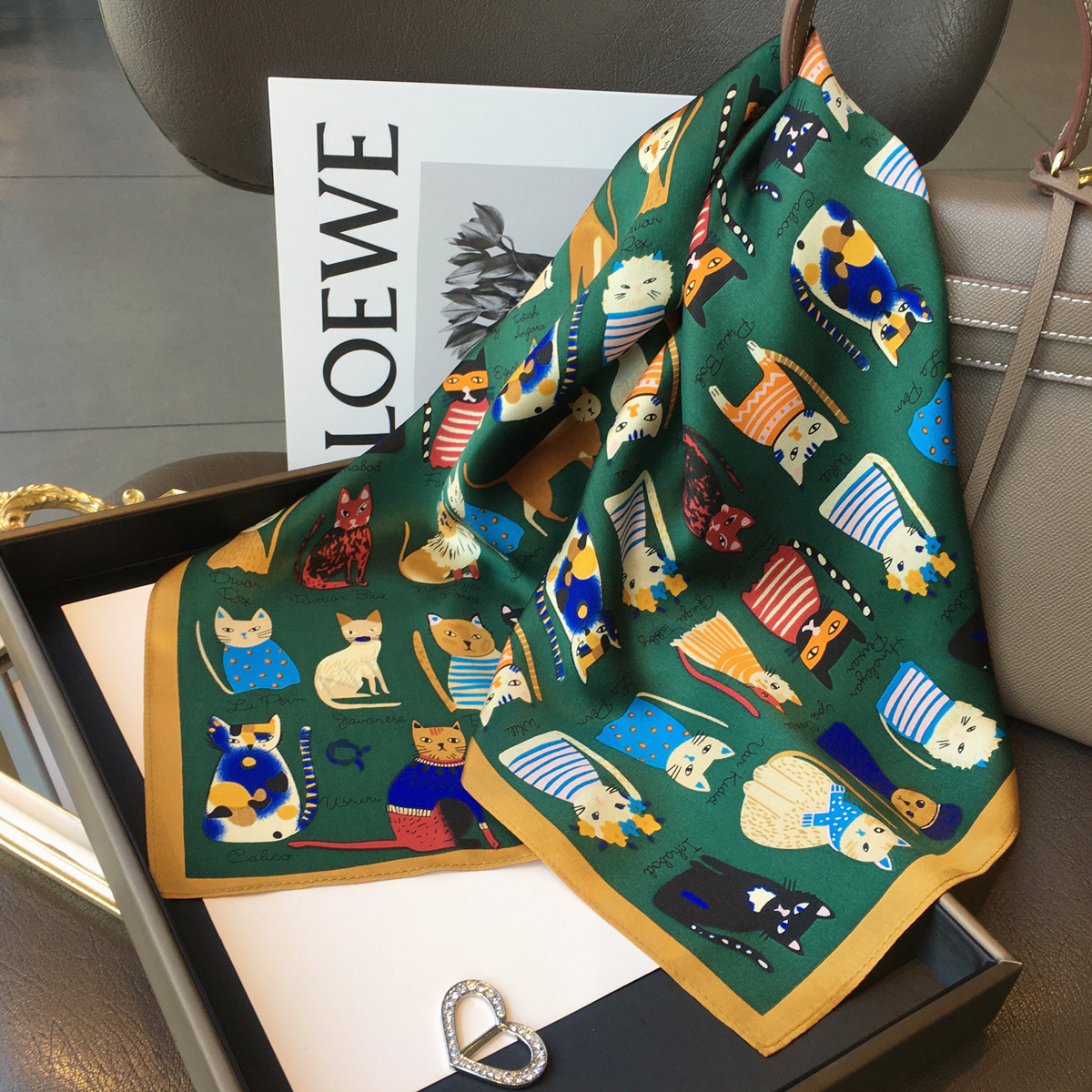 Luxury Brand 2023 Silk Square  - Silk Tie Striped recension och pris