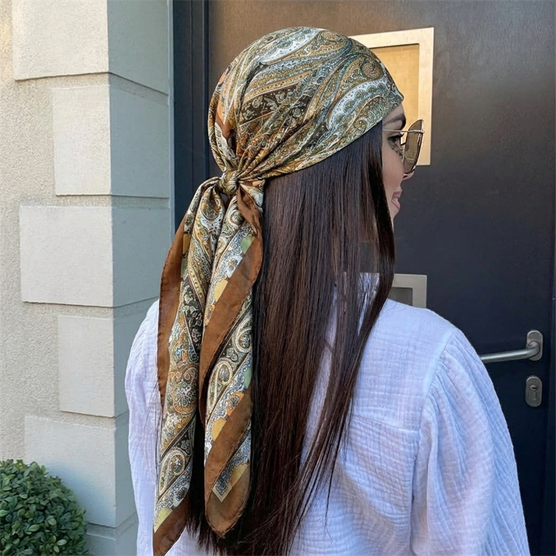 Women Spring Summer Square Sca - Scarf Silk Square recension och pris