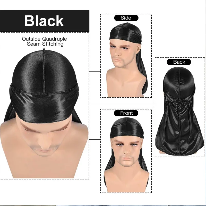 New silk Durag Bandana Turban  - Bandana Doo Rag recension och pris