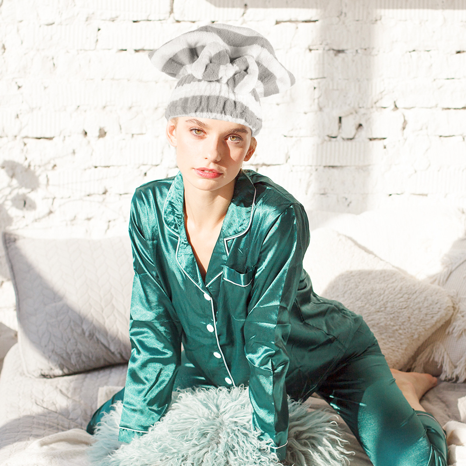 2Pcs Absorbent Hair Drying Tow - Head Wrap Turban recension och pris