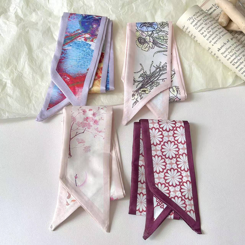 Fashion Women Silk Satin Skinn - Ascot Neck Scarf recension och pris