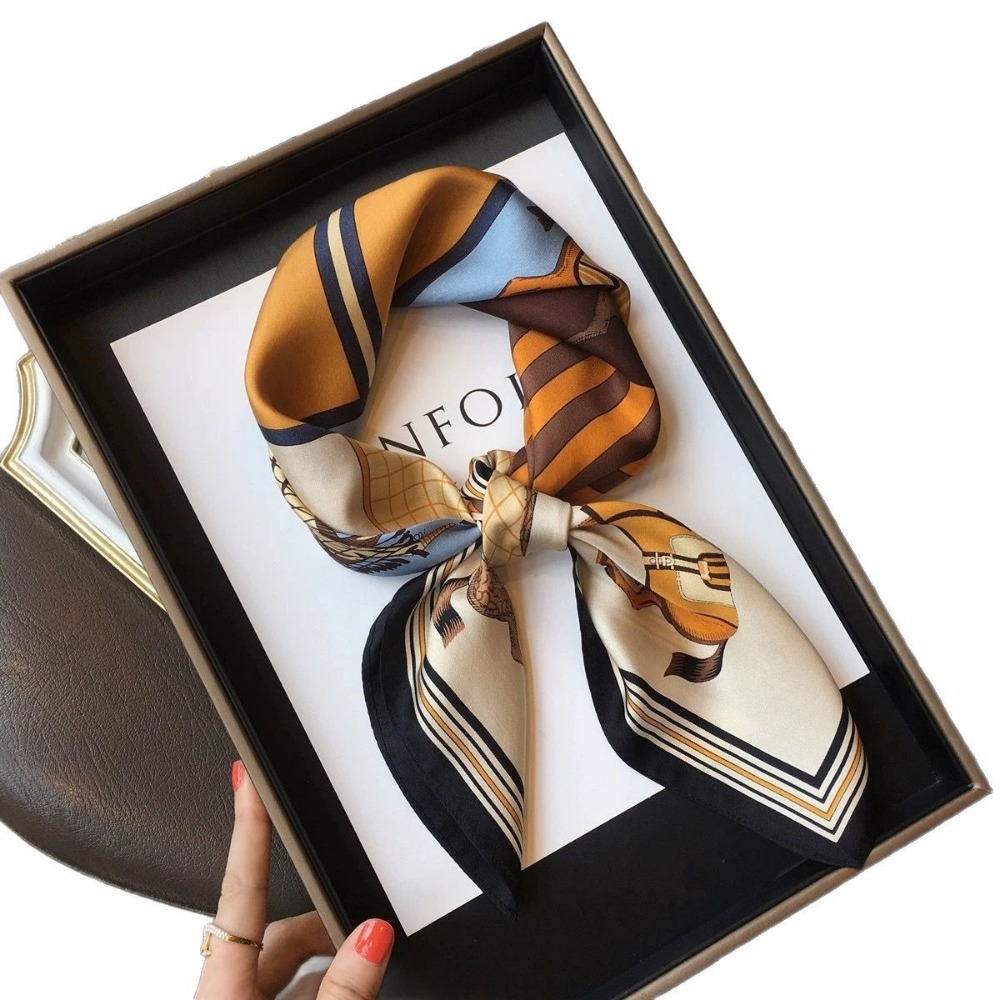 Fashion Satin Square Scarf for - Ascot Neck Scarf recension och pris