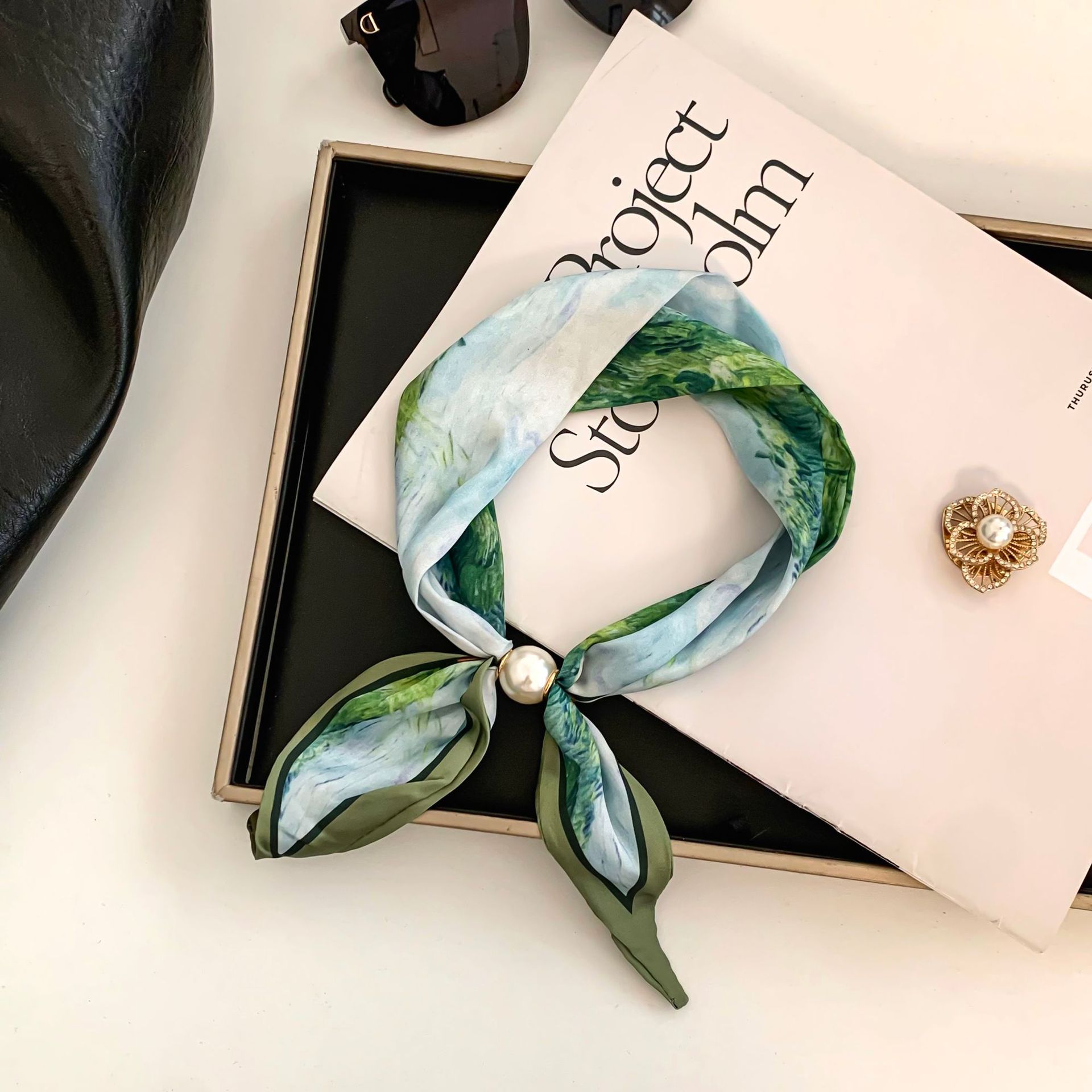 Cashew Flower Silk Scarf Effor - Ascot Neck Scarf recension och pris