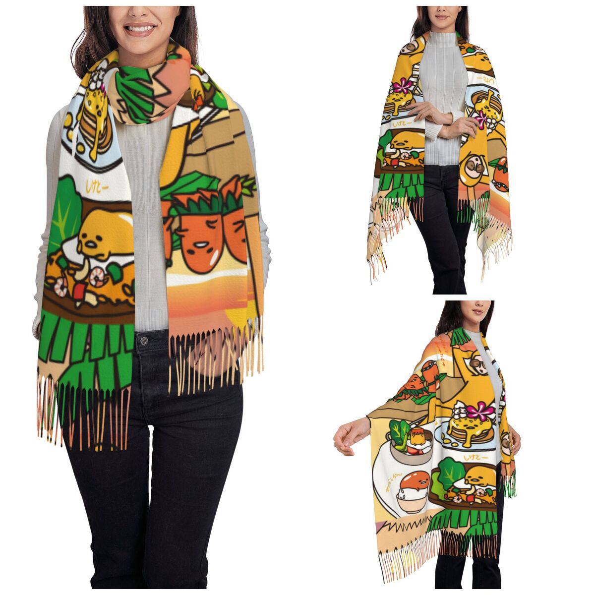 Women's Scarf with Tassel Gude - Pashmina Wrap Large recension och pris