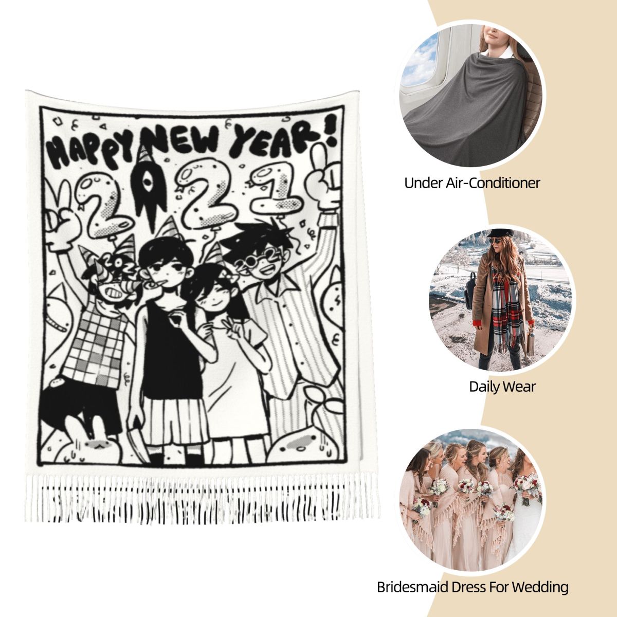 Aubrey Hero Kel New Year Shawl - Pashmina Wrap Large recension och pris