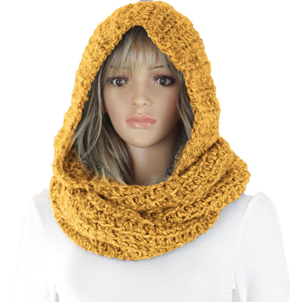 Knitted Hooded Scarf Winter Wo - Infinity Scarf Knit recension och pris
