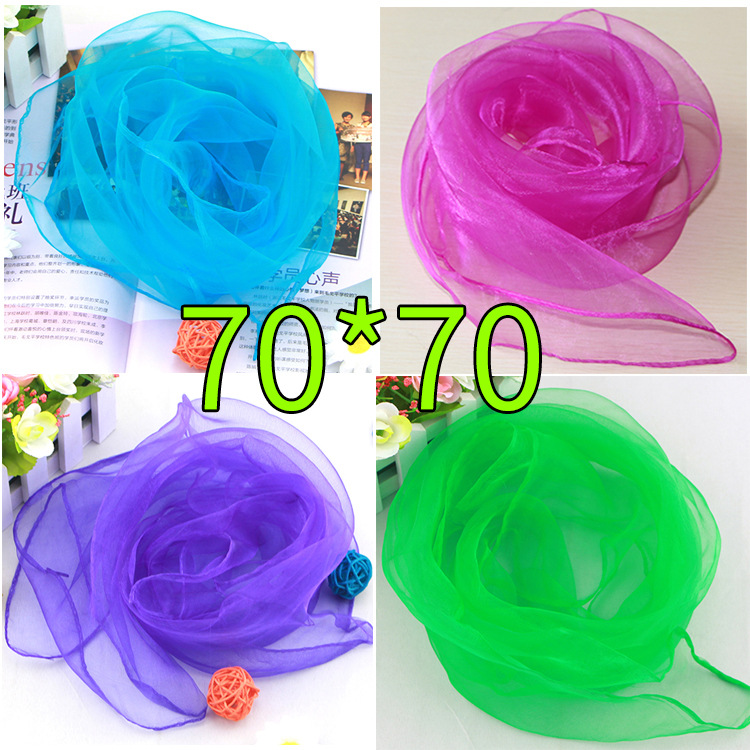 Solid Color Chiffon Small Silk - Scarf Silk Square recension och pris