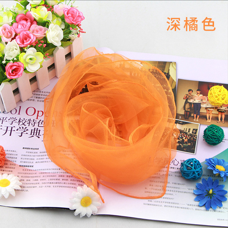 Solid Color Chiffon Small Silk - Scarf Silk Square recension och pris