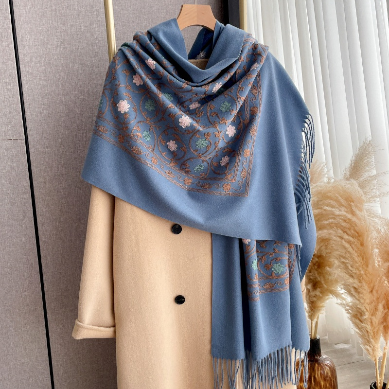 2025 New Embroidery Cashmere S - Woven Scarf Blanket recension och pris