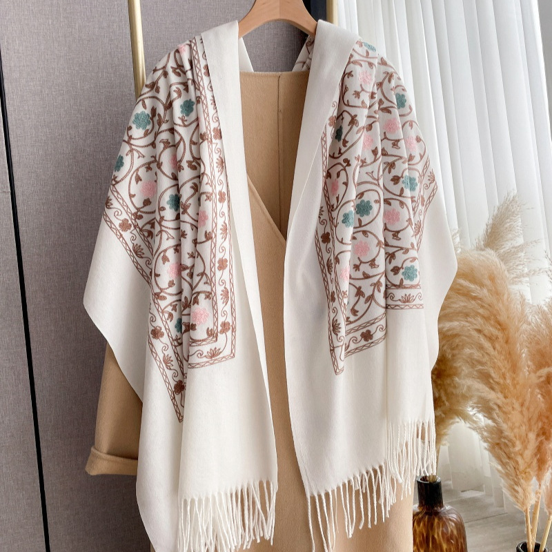 2025 New Embroidery Cashmere S - Woven Scarf Blanket recension och pris