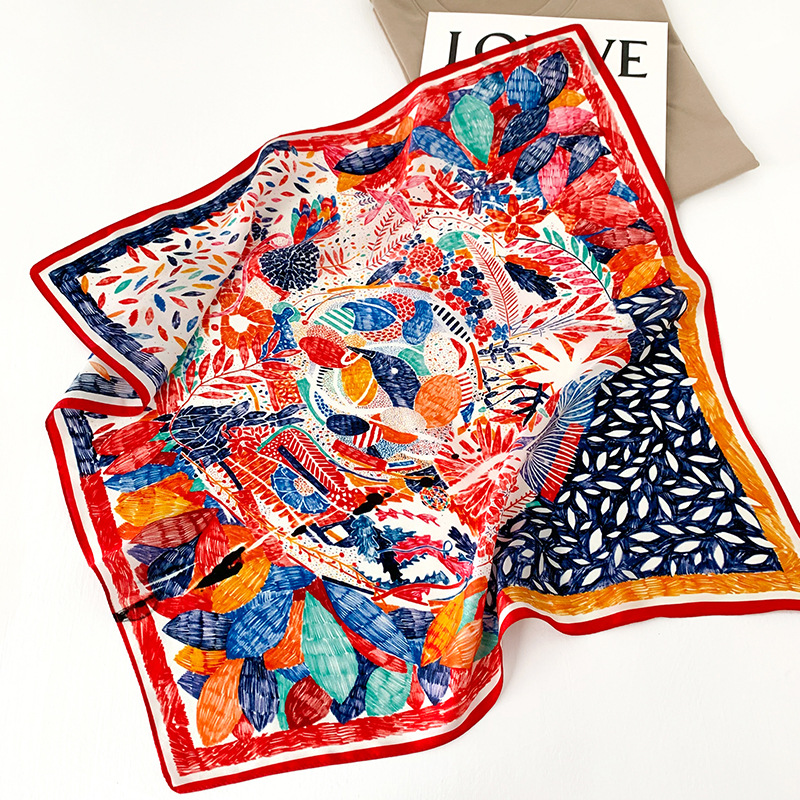 53cm Square Silk Scarf Women N - Ascot Neck Scarf recension och pris