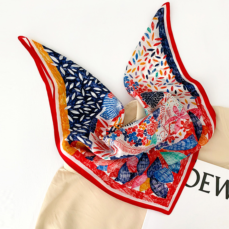 53cm Square Silk Scarf Women N - Ascot Neck Scarf recension och pris