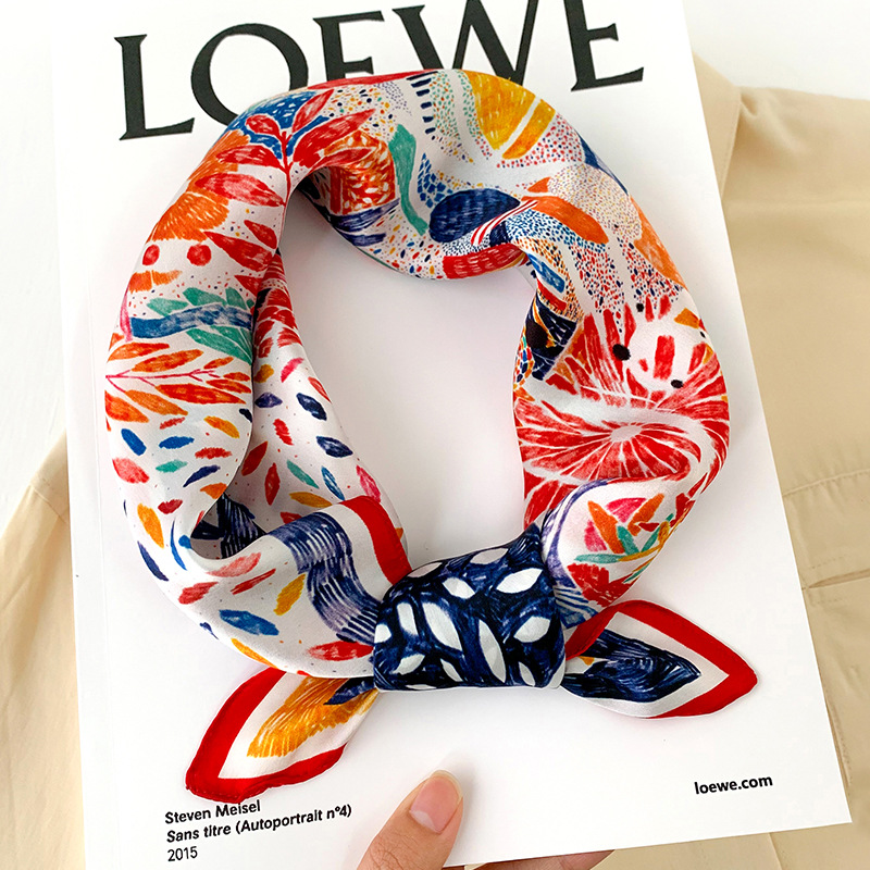 53cm Square Silk Scarf Women N - Ascot Neck Scarf recension och pris