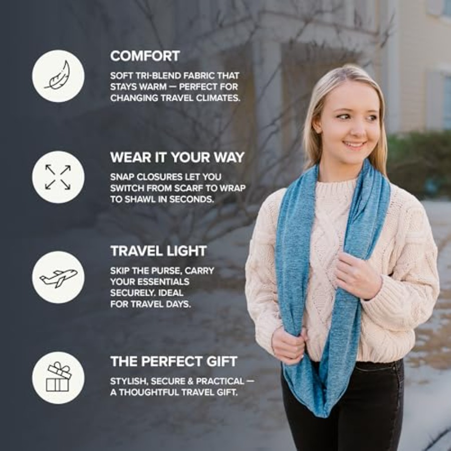 Infinity Travel Scarf Loop wit - Infinity Scarf Knit recension och pris