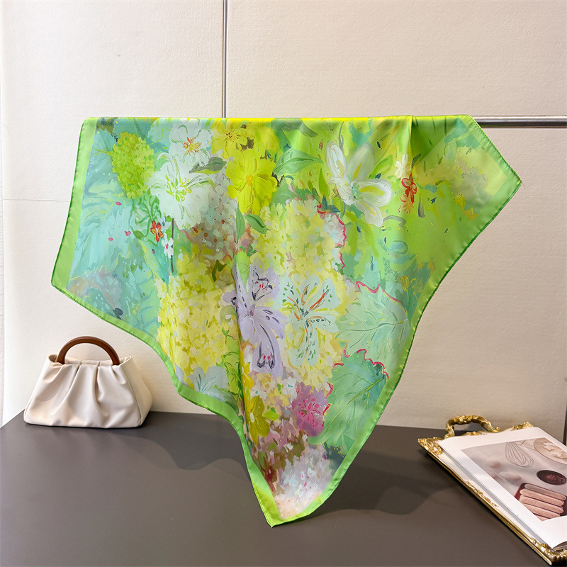 70*70cm Square Silk Scarf for  - Ascot Neck Scarf recension och pris