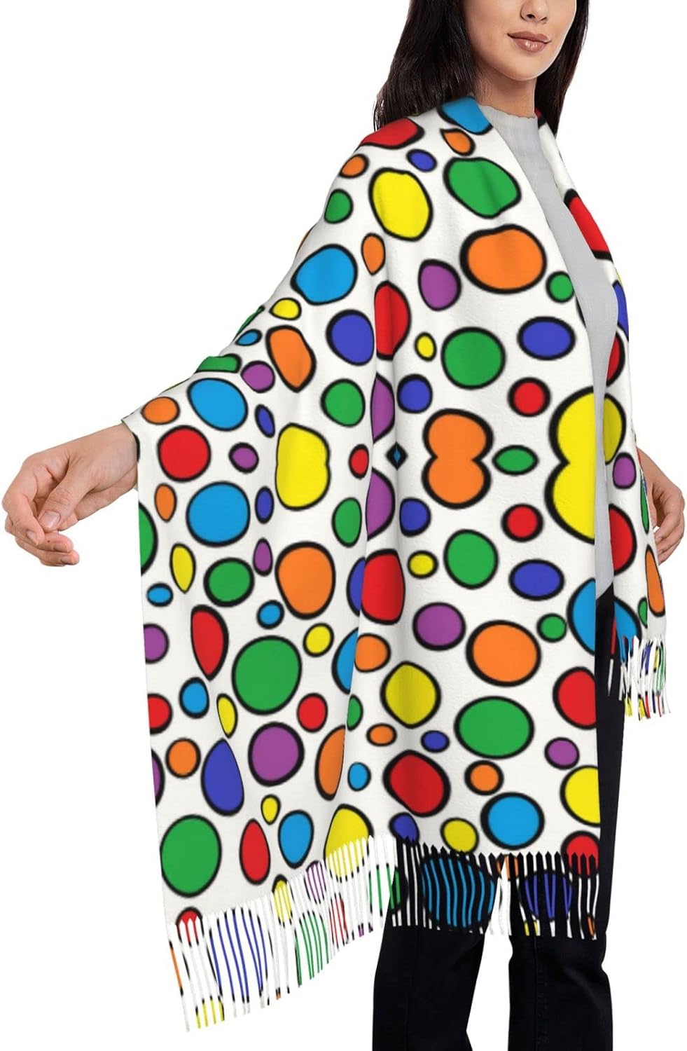 Colorful Circles Women's Scarf - Stole Wedding Shawl recension och pris