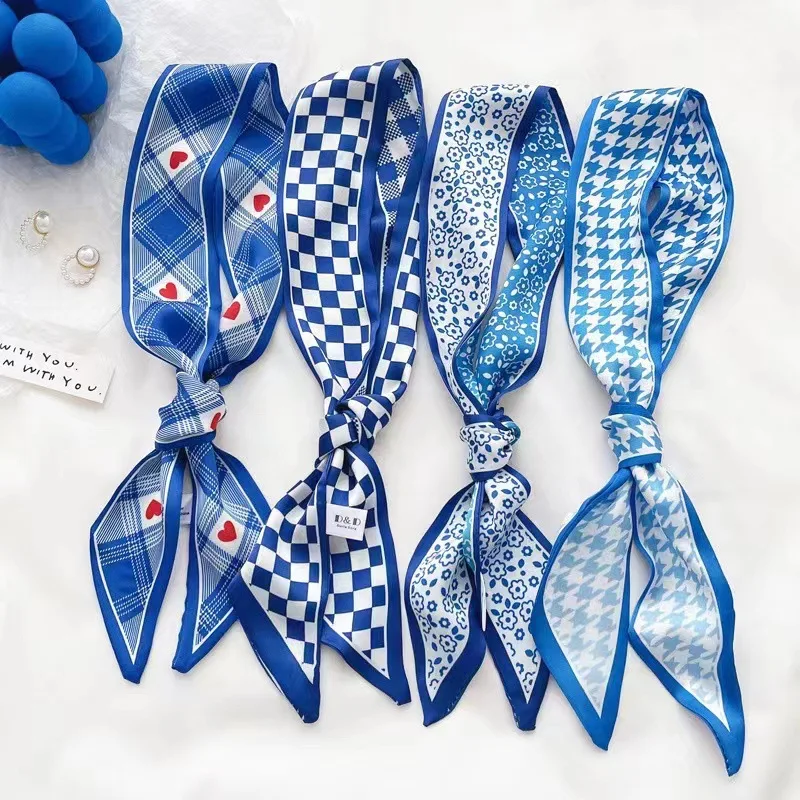 Klein blue silk scarf new chec - Silk Tie Striped recension och pris