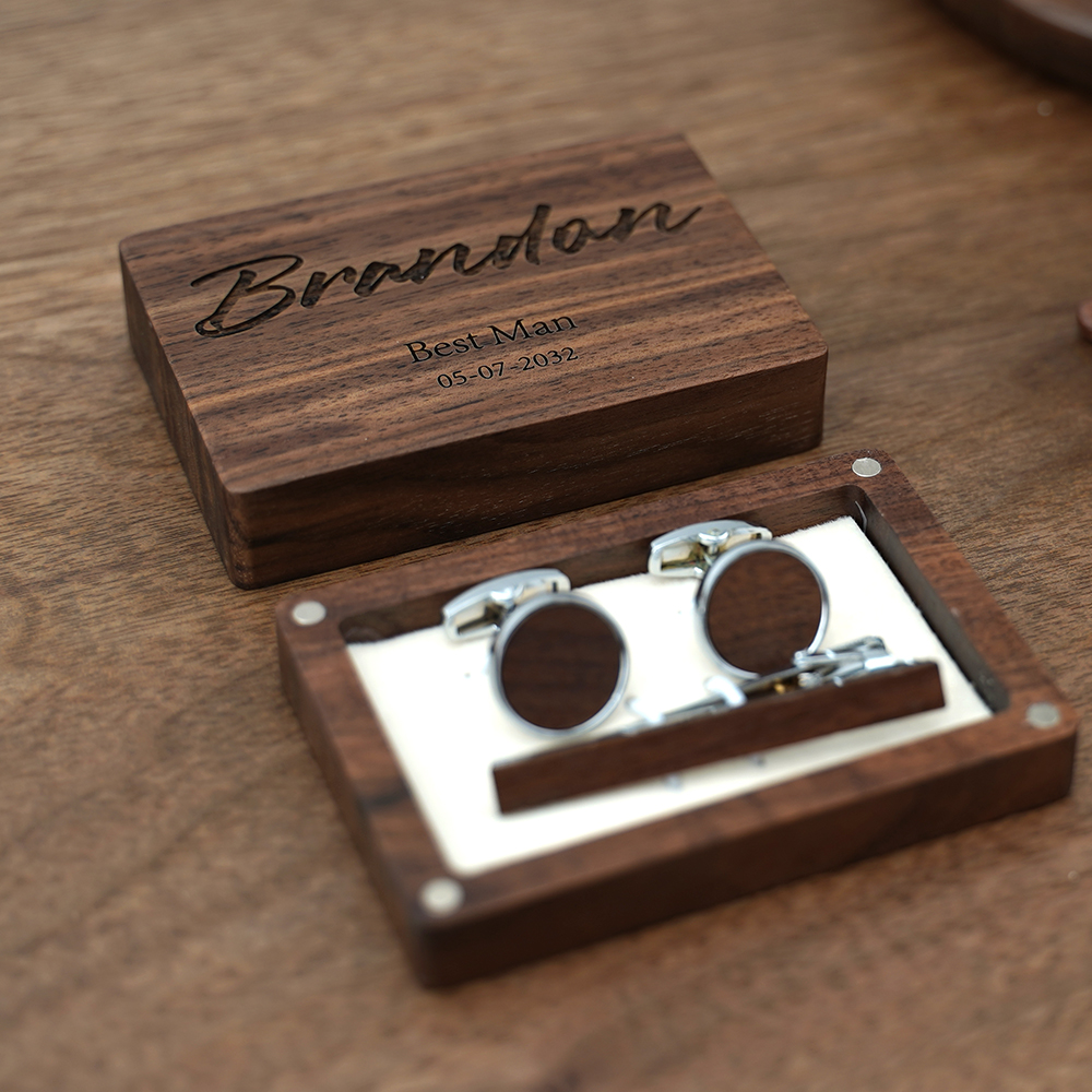 Name Engraved Groomsmen Best M - Tie Bar Set Gift recension och pris