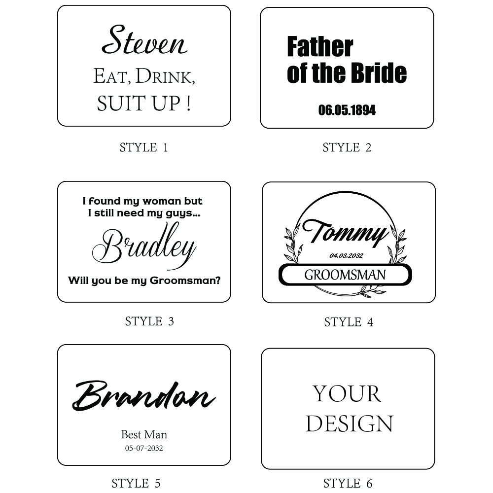 Name Engraved Groomsmen Best M - Tie Bar Set Gift recension och pris